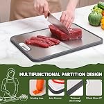 Cutting Board,Titanium Cutting Board, Kitchen Essentials, Cutting Boards for Kitchen, Double Sided Food Grade, Planche a Decouper, Chopping Board and Wheat Straw PP, Easy to Clean Large Size 16”×11”