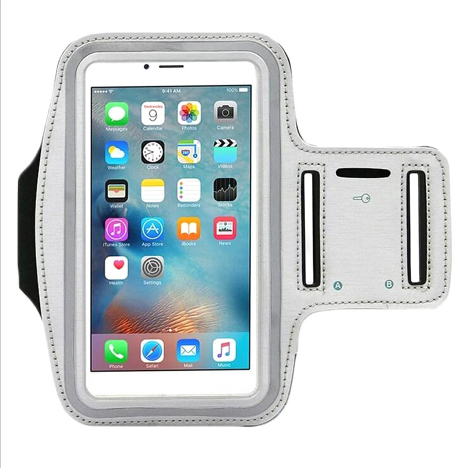 matumou Arm Waterproof Elastic PVC Touch Sensitive Cell Phone Armband for Outdoor Cell Phone Armband