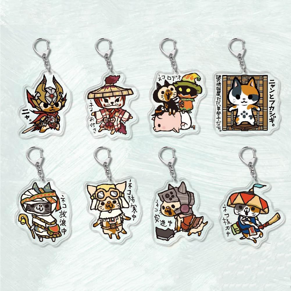 Amazon.co.jp: モンハン キーホルダー アイルー 猫柄 38種 萌え