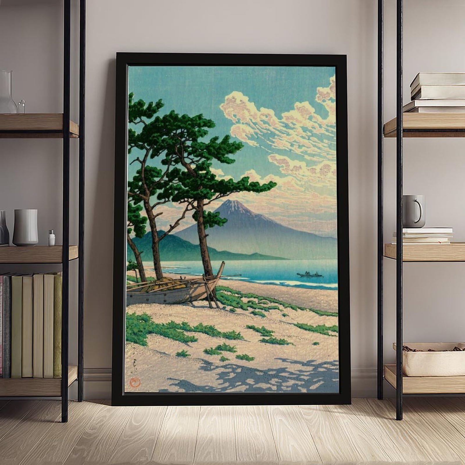 LXWNZE Pine Beach at Miho by Kawase Hasui(50) Poster su tela da parete decorazione artistica da parete per soggiorno camera da letto decorazione 61 cm L x 91,4 cm W