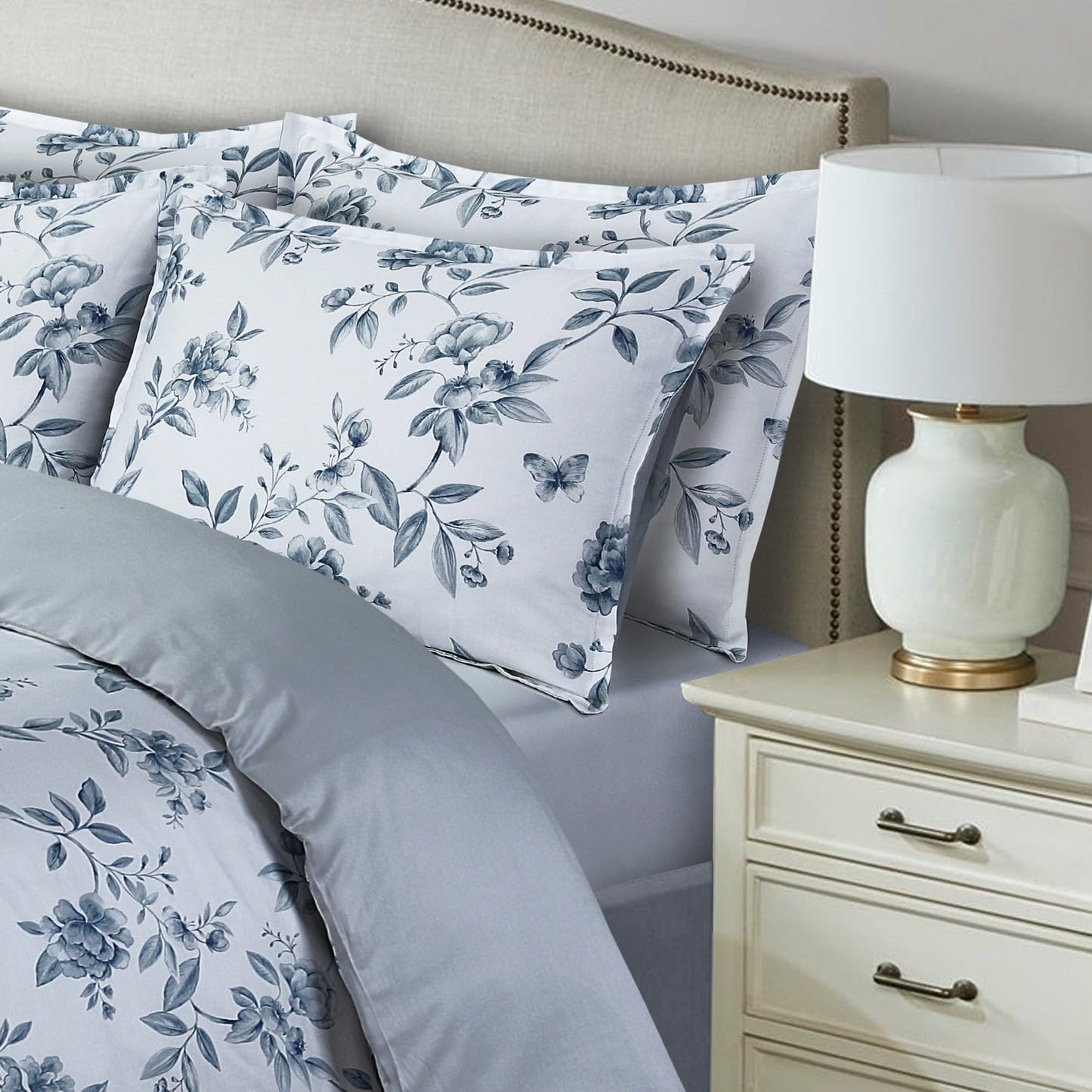 Copripiumino In Cotone 144 Fili Munich Jet Jeans - Reversibile Con Federa, Letto 135 Cm - 5