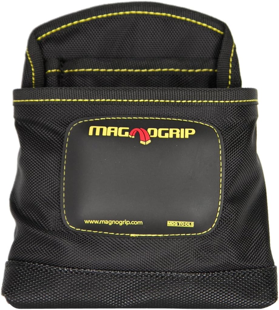 MagnoGrip 002-405 3-Pocket Magnetic Nail Pouch, Black