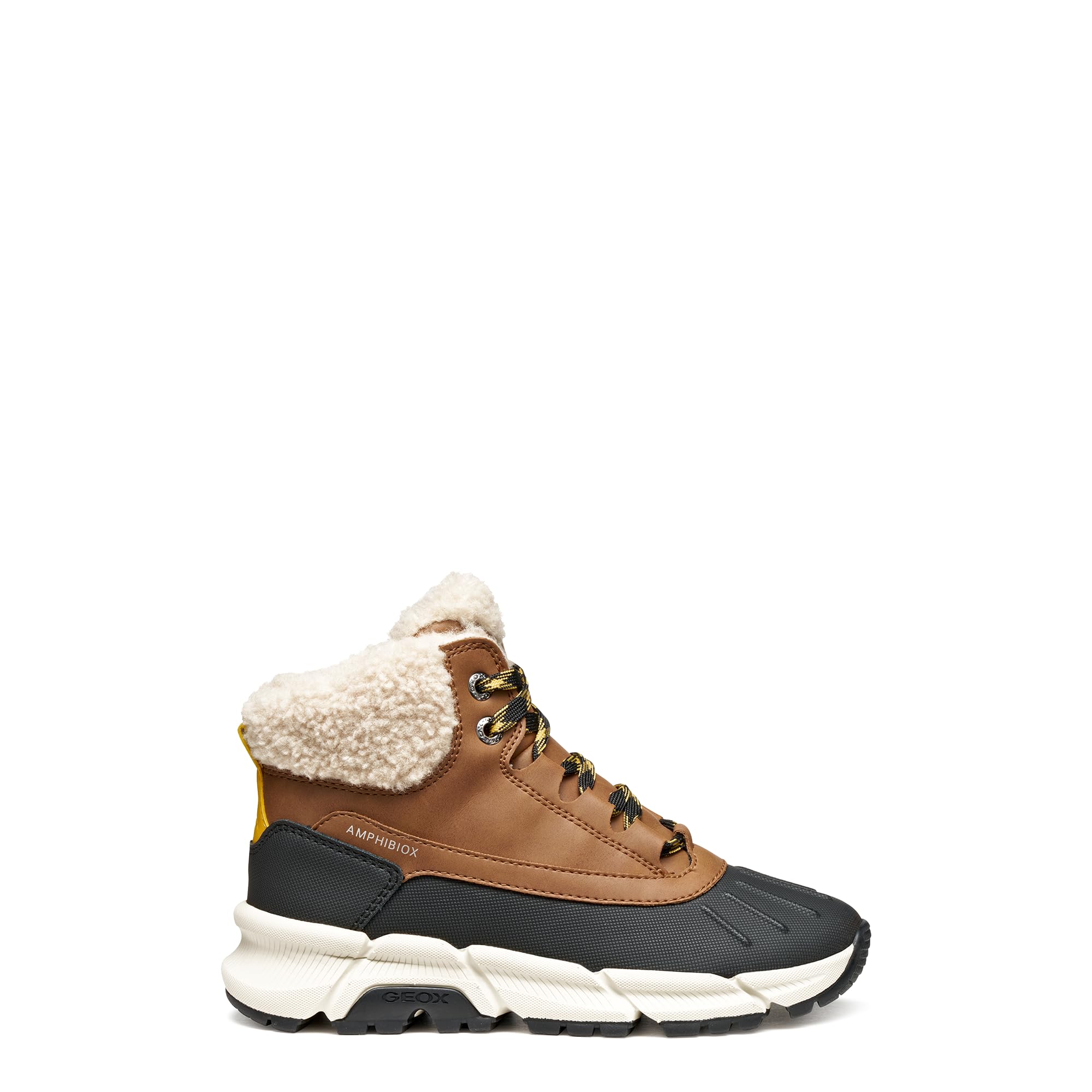 Geox Boys' J Flexyper Plus BoyAnkle Boot, Brown yellow, 37 EU