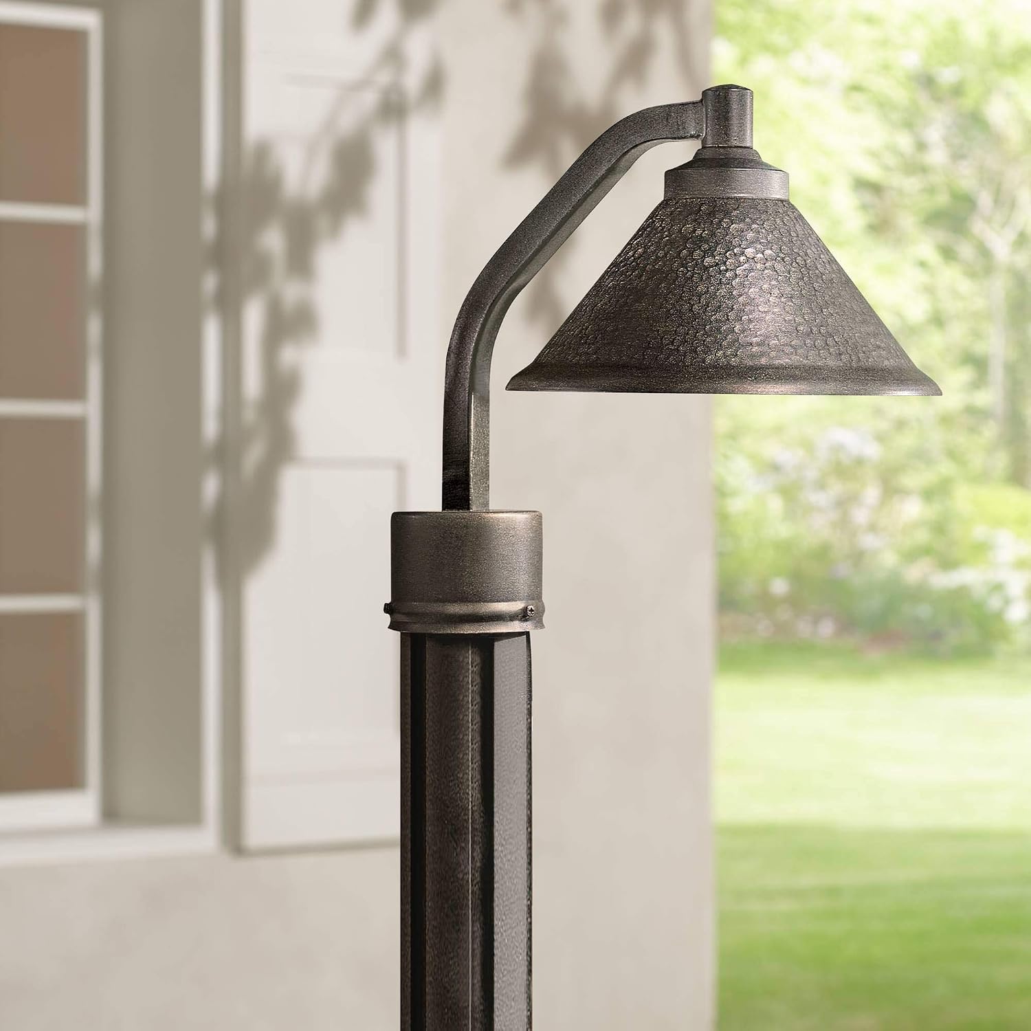 Fеаturеd Prоduсt Minka Lavery 1 Light LED Post Mount in Aspen Bronze Finish w/Metal Shade
