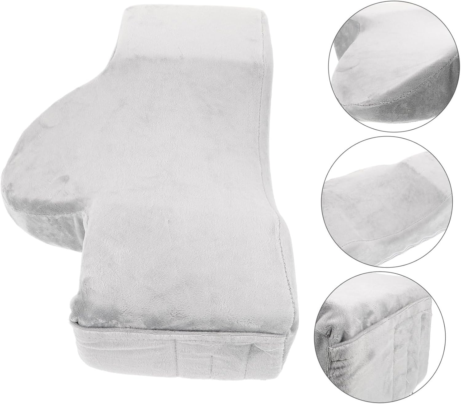 Alipis U Shaped Eyelash Extension Pillow Neck Support Cushion for Salon Beauty Removable Cover Lash Grafting Tool for Comfortable Eyelash Application Gray