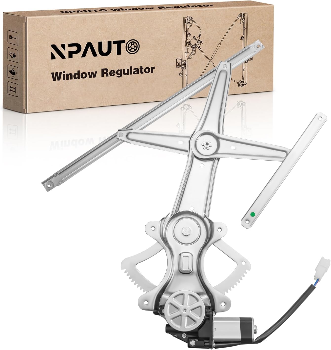 NPAUTO Front Left Driver Side Power Window Regulator with Motor Replacement for 03-08 Toyota Corolla 2003 2004 2005 2006 2007 2008, 741-505