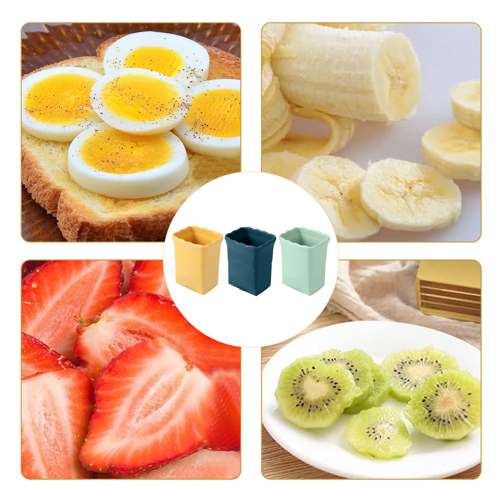 STOUCLA Couteau à Découper Les Fruits En Acier Inoxydable, Outil à Découpe, Trancheuse à Fruits Et Légumes De Forme Triangulaire, Trancheuse à Couteaux à Légumes Pour Fruits Et Légumes