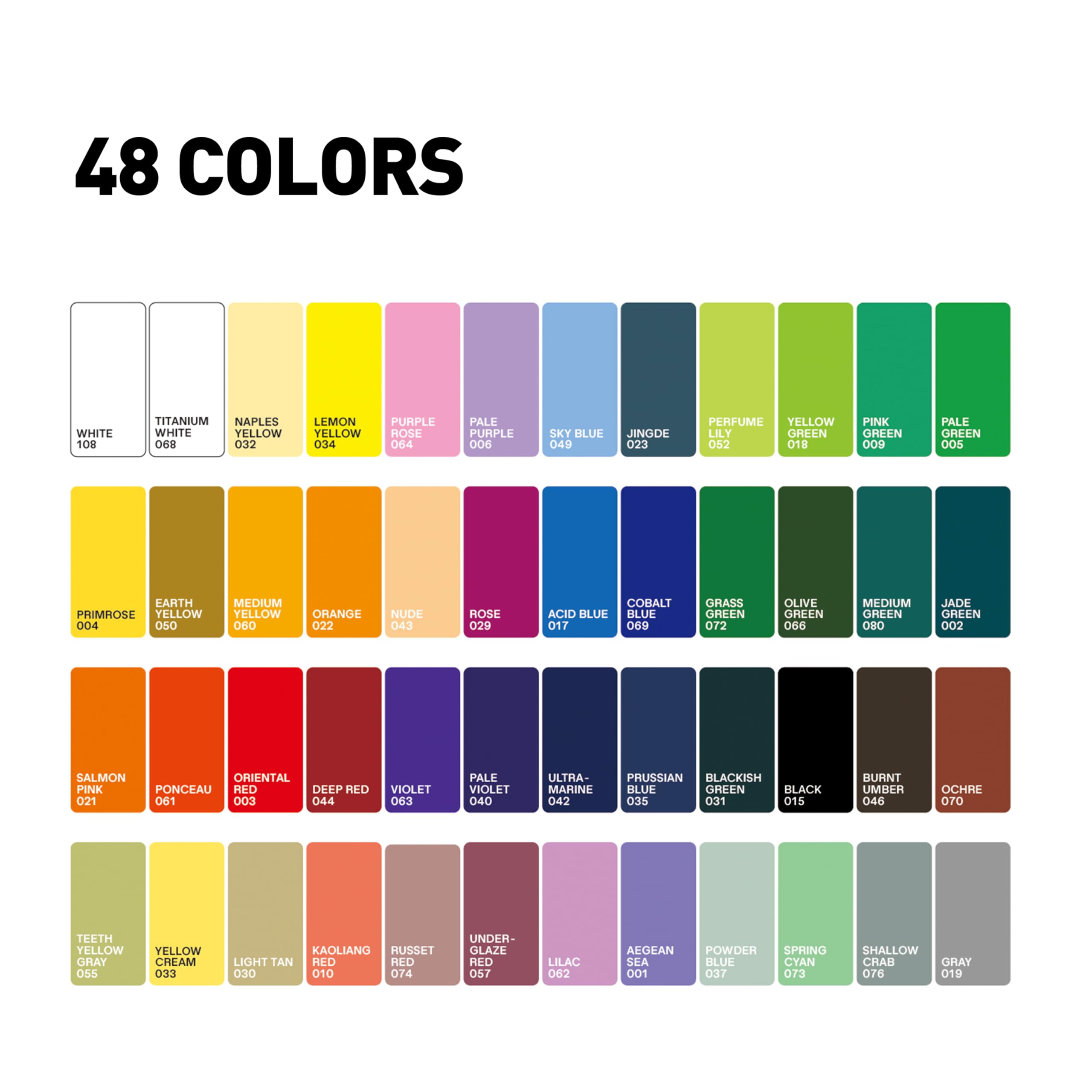 HIMI Ensemble de peinture gouache double tasse, 48 couleurs, 12 g, peinture non toxique pour toile et papier, fournitures artistiques pour professionnels (Peach Fuzz)