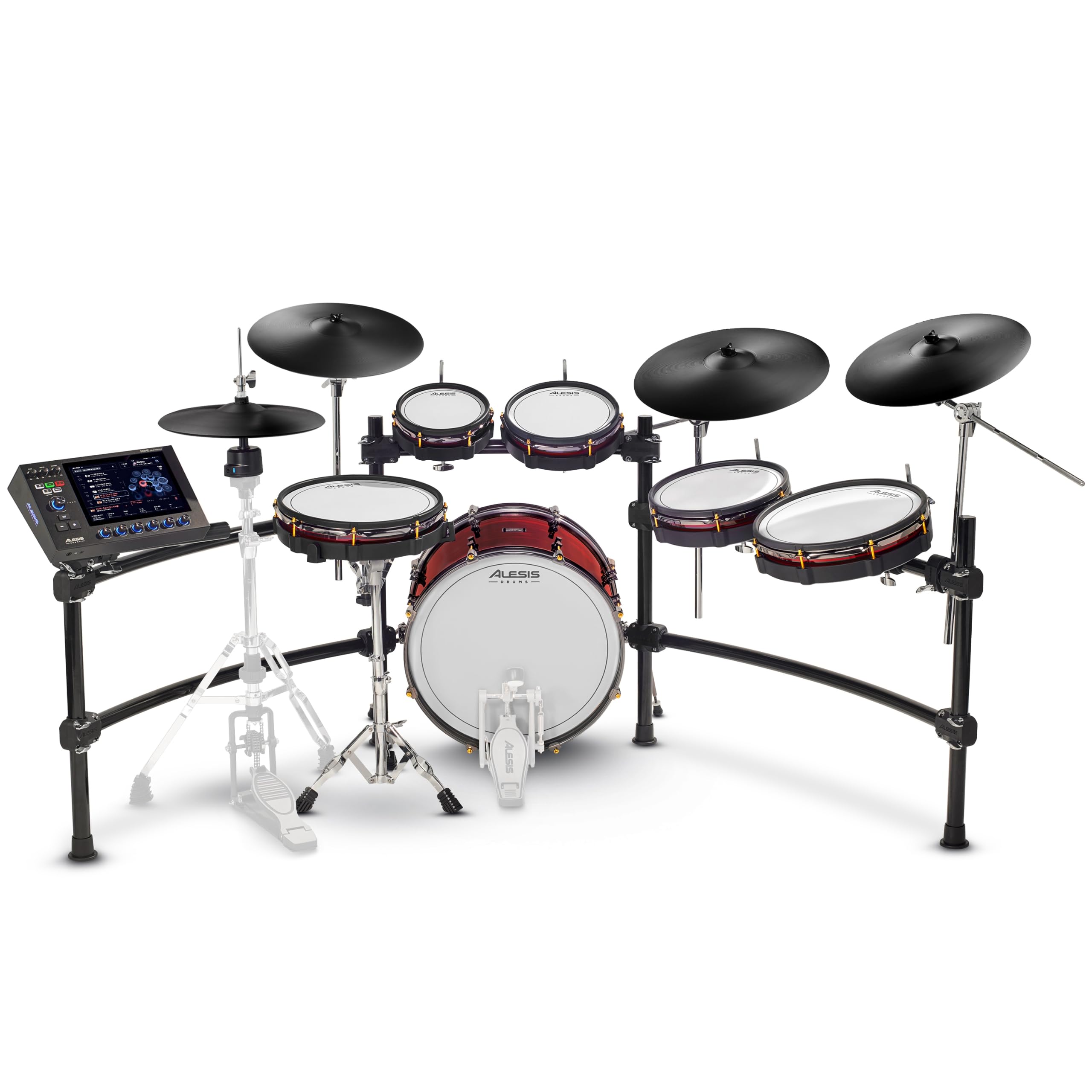 Alesis Strata Prime Electric Drum Set with Touch Screen Triple-Zone ARC Cymbals Active Magnetic Hi-Hat Controller Dual-Zone Mesh Heads 20" Kick 215 000 Multi-Channel Samples