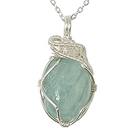 Vista 76 de NEW Designs by Nature Gems Handmade Fire Opal Necklace, October Birthstone Jewelry, With 24 Inch Silver Plated Chain, With a Gift Box, Handmade in