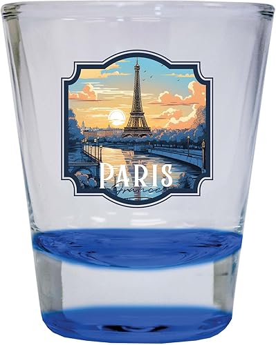 Vista 6 de R and R Imports Paris France Design A Souvenir - Vaso de chupito (1.5 onzas), color naranja Naranja Individual