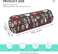 Vista 3 de Coffee Bolster Pillow and Cover Neck Roll Pillow for Sleeping Small Round Pillows Decorative Throw Pillows Cylinder Body Pillow Pillow