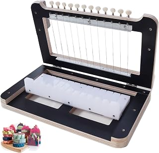 Cortador de jabón multijabón, cortador de jabón hecho a mano de 12 alambres con intervalos fijos de 2,5 cm, herramienta de madera para hacer jabón, recortar velas, cortar queso y mantequilla