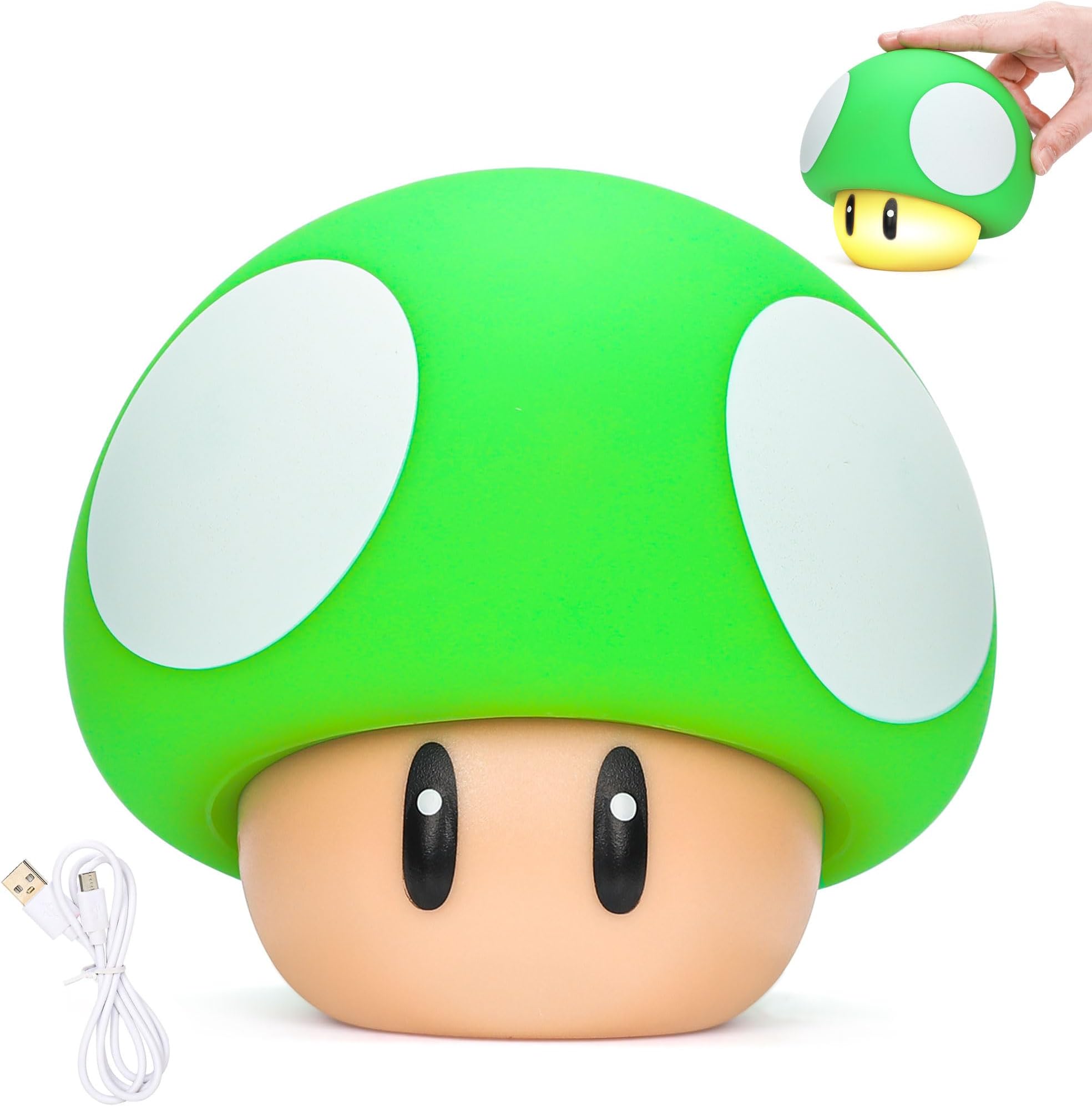 Game Mushroom Light with Sound, Super Game Light Up Figure 3D Night