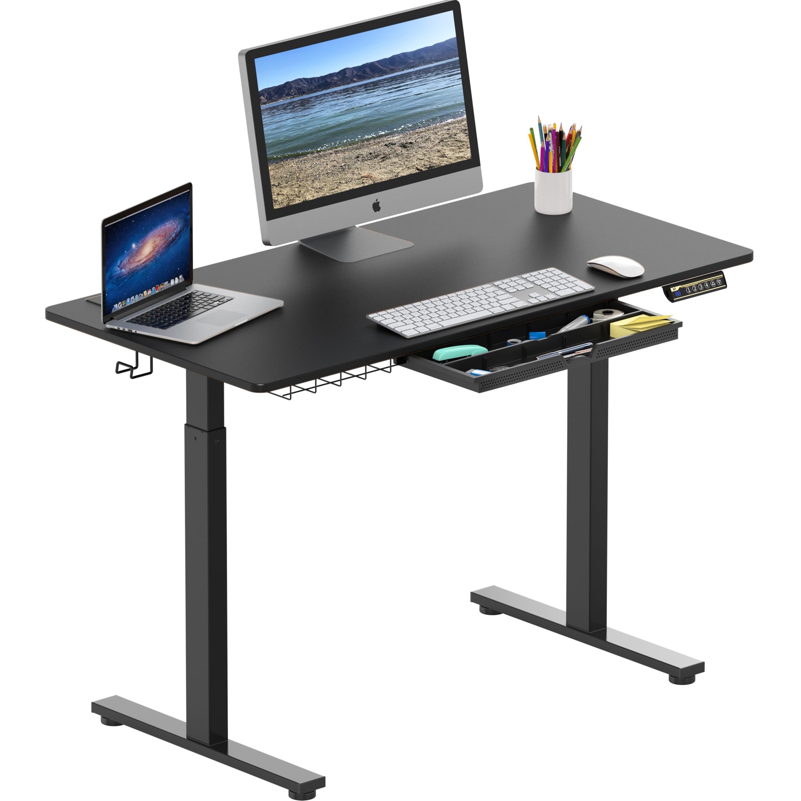 SHW Electric Height Adjustable Standing Desk