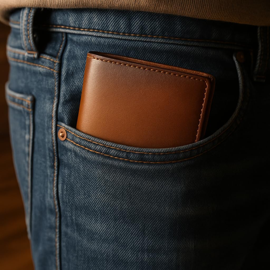 LELEMENT Mens Trifold Leather Wallet | Top Genuine Leather Trifold Wallets for Men and Women | RFID Blocking Leather Wallet | ID Wallet | Thoughtful Gift for Men | Brown Wallet - Image 7