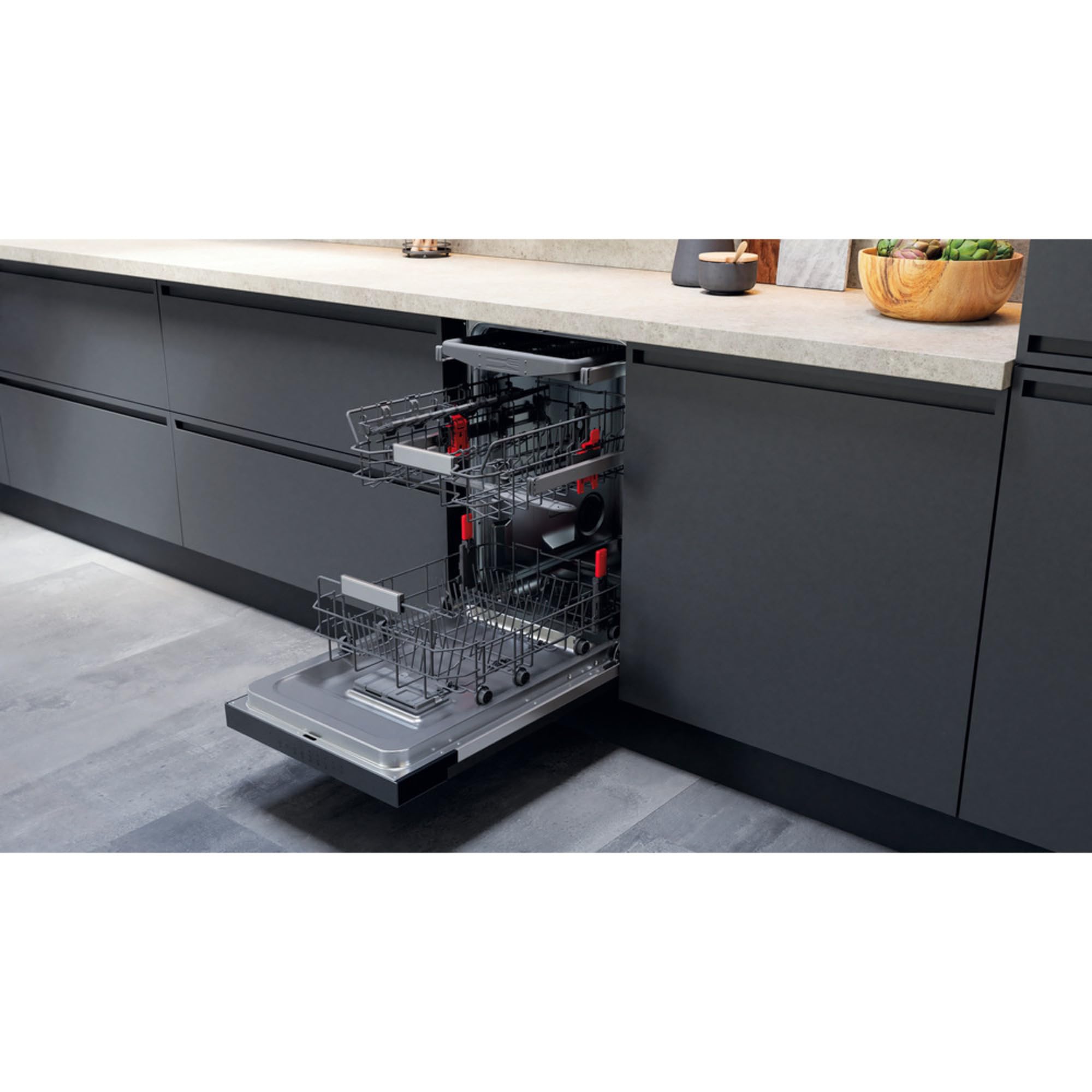 Bauknecht BSBO 3O23 PF X Integrierter Geschirrspüler 45 cm PowerClean Edelstahl