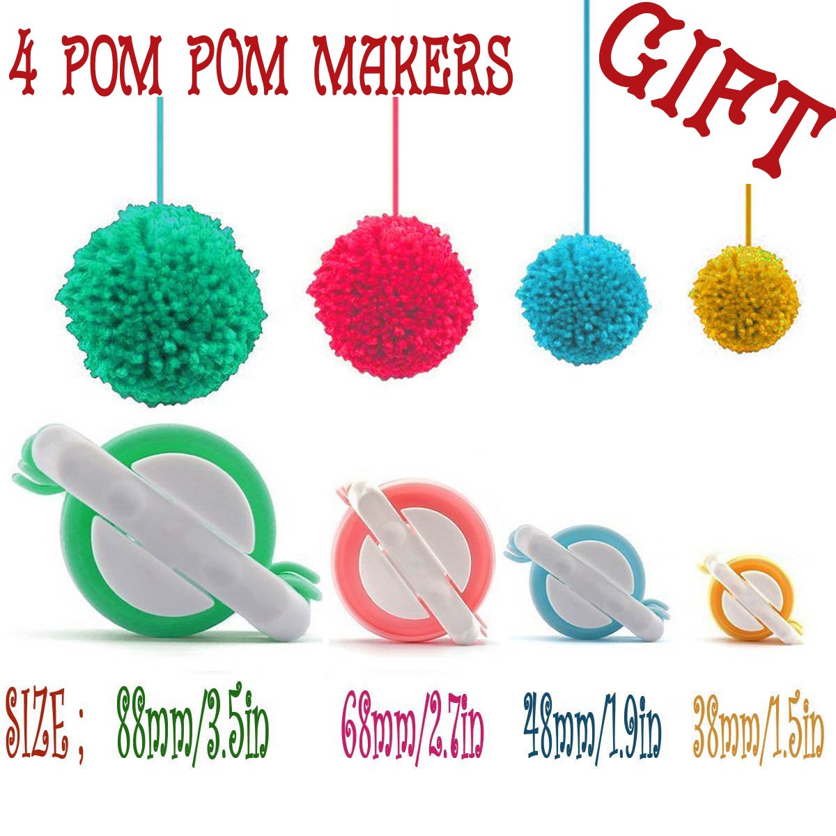 Tmade, set di telai circolari e dritti per lavorare a maglia Round Knitting Loom Set