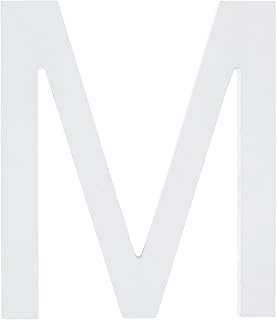 BestPysanky Arial Font White Painted MDF Wood Letter M (6 Inches)
