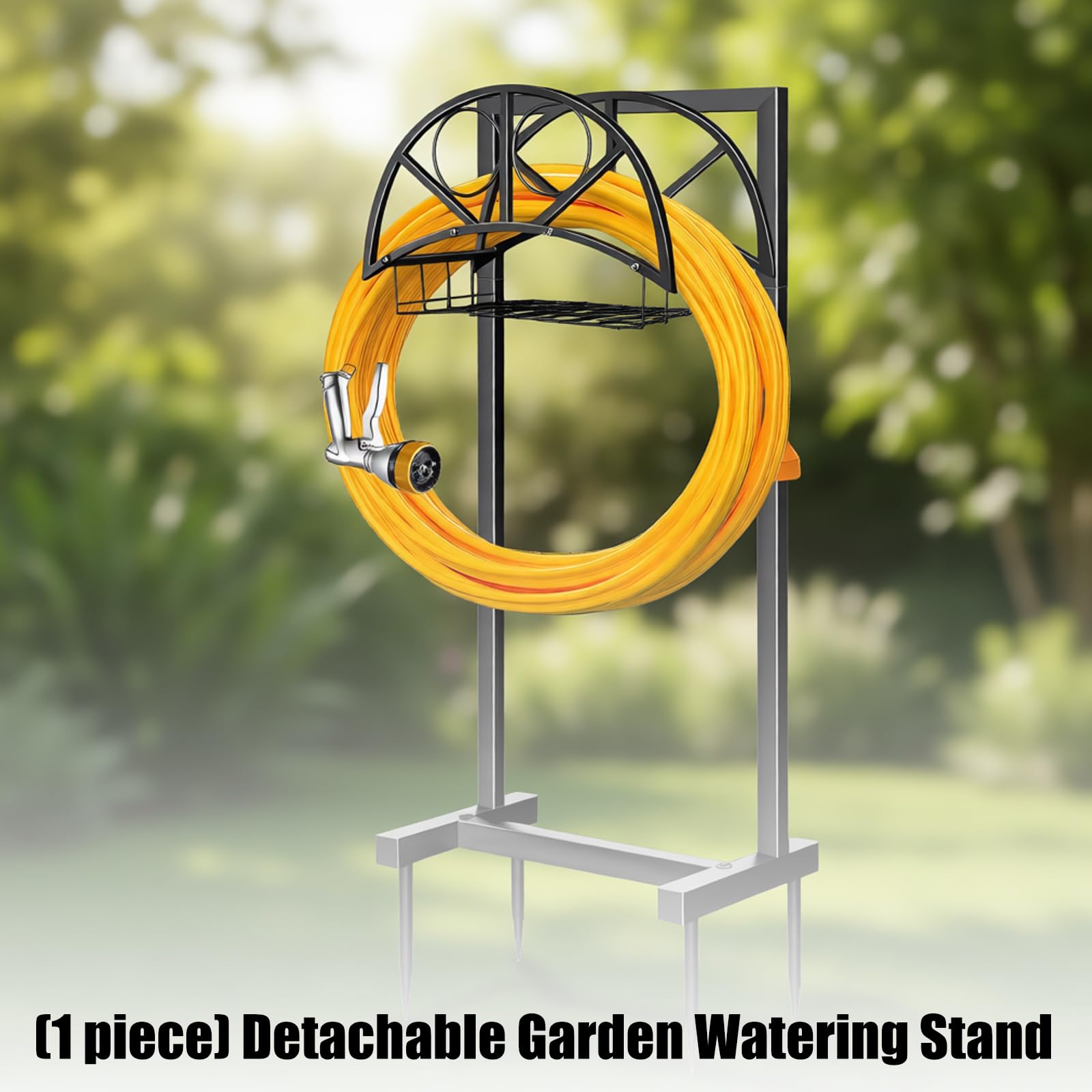 Supporto per Tubo da Giardino in Ferro Servizio con Base Ampia e picchetti a per Un ' organizzazione Stabile ' irrigazione Robusto Supporto per Tubo da Giardino