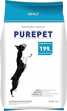 Purepet Chicken & Veg Adult Dog Food, 1 kg, Kibble - image, photos