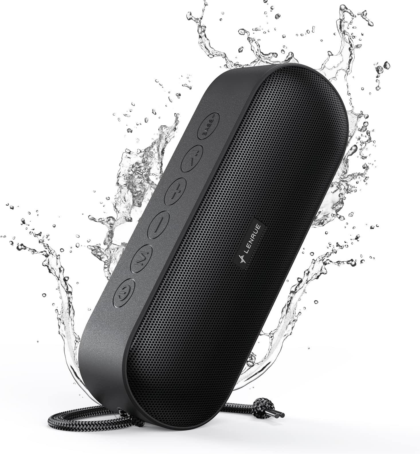 LENRUE Loud Bluetooth Speaker, Outdoor Enhanced IPX7 Waterproof Portable Speakers with Rich Bass, 14W HD Sound, 20-Hour Playtime, Wireless Speaker Soundbar for Shower, Gadren, Party, BBQ, Home, Travel