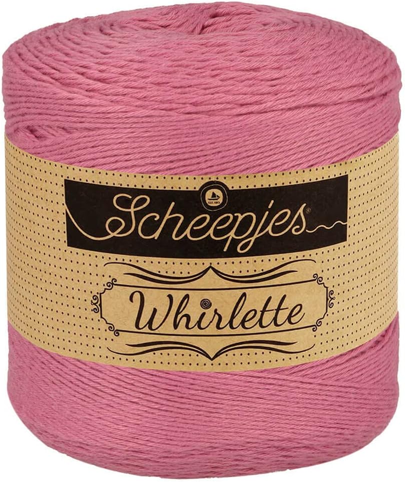 Scheepjes Whirlette (455m) Fingering Weight Yarn - Cotton Blend, for Knitting or Crocheting Projects, 859 Rose, 1 x 100g