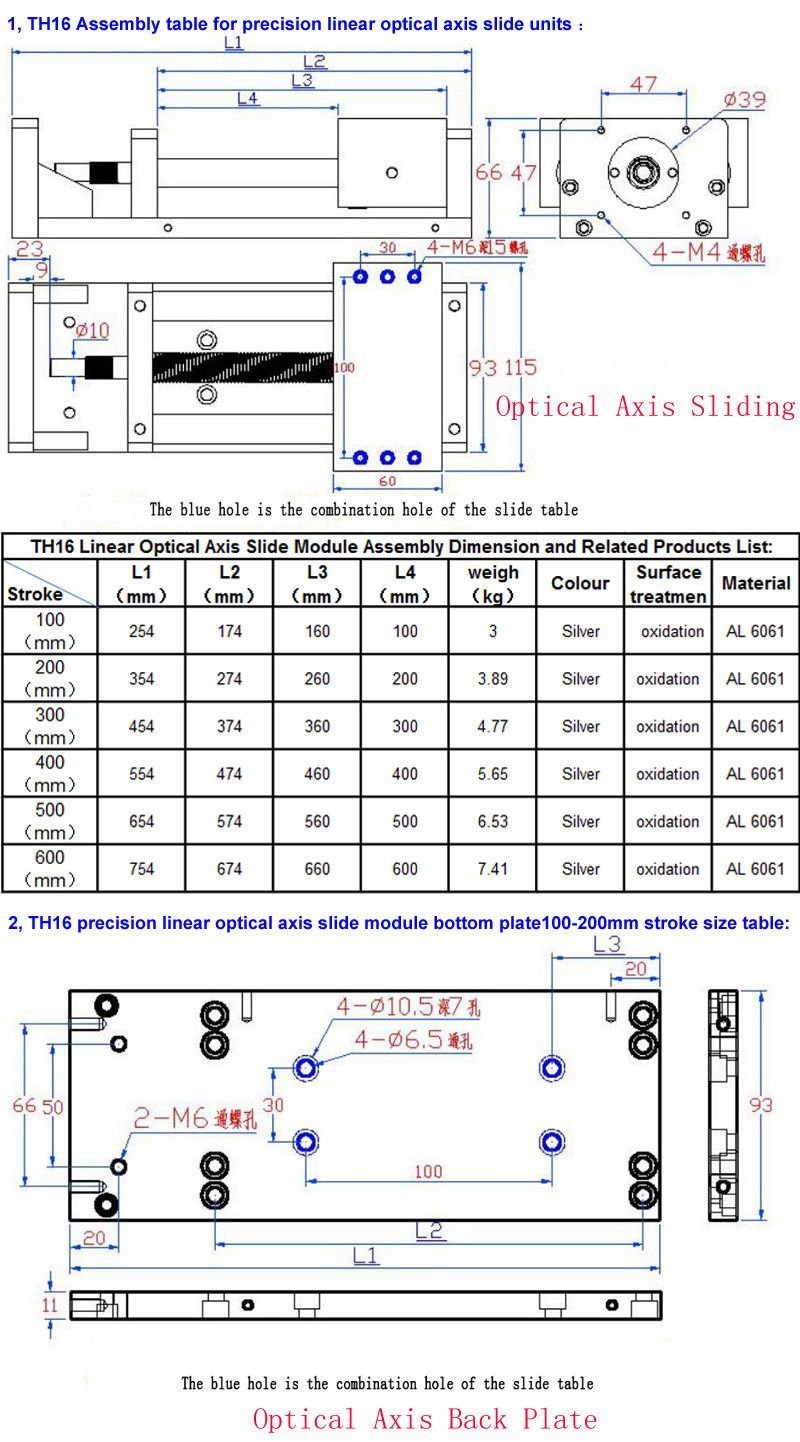 Linear Stage Actuator 200mm Manual Sliding Table Ballscrew 1605 Linear Guides Cross Slide Table SFU1605 Travel Length L100/200/300/400/500/600mm (200mm) — Amazon image 5