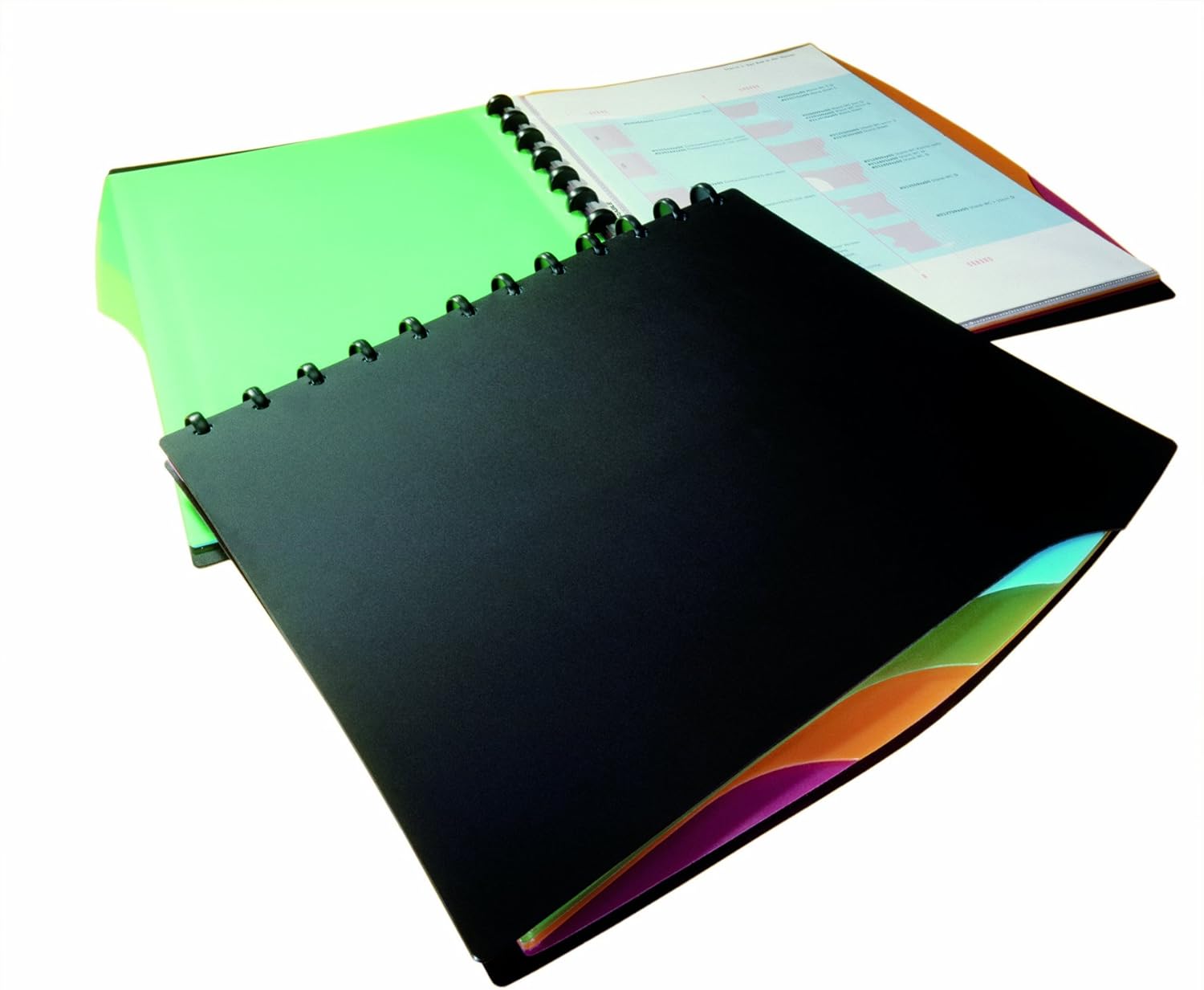 Durable Duralook Style Display Book with 20 Removable Pockets and 4 Part Index, A4