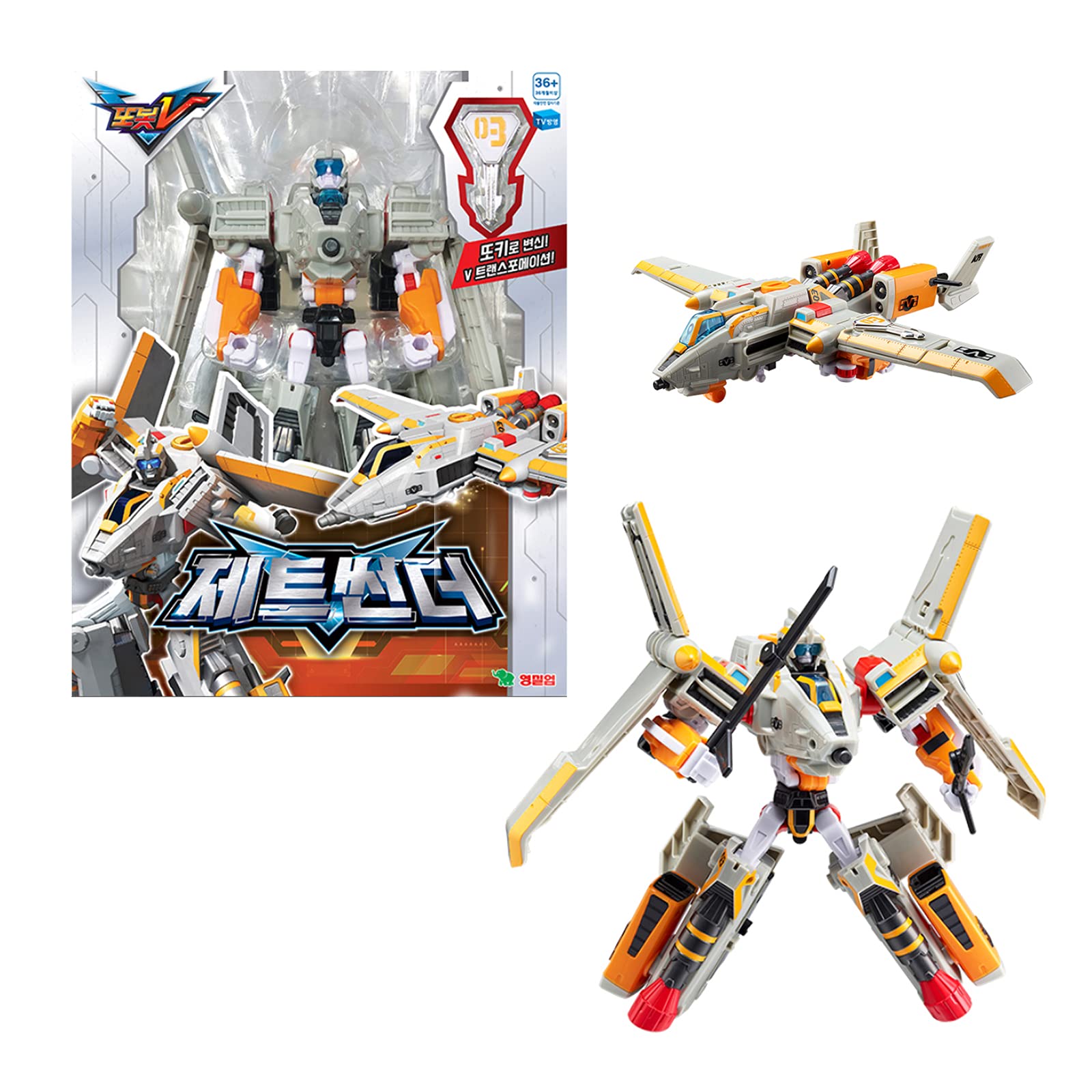 Jet Thunder Transforming Robot to Car Transformation Action Figure