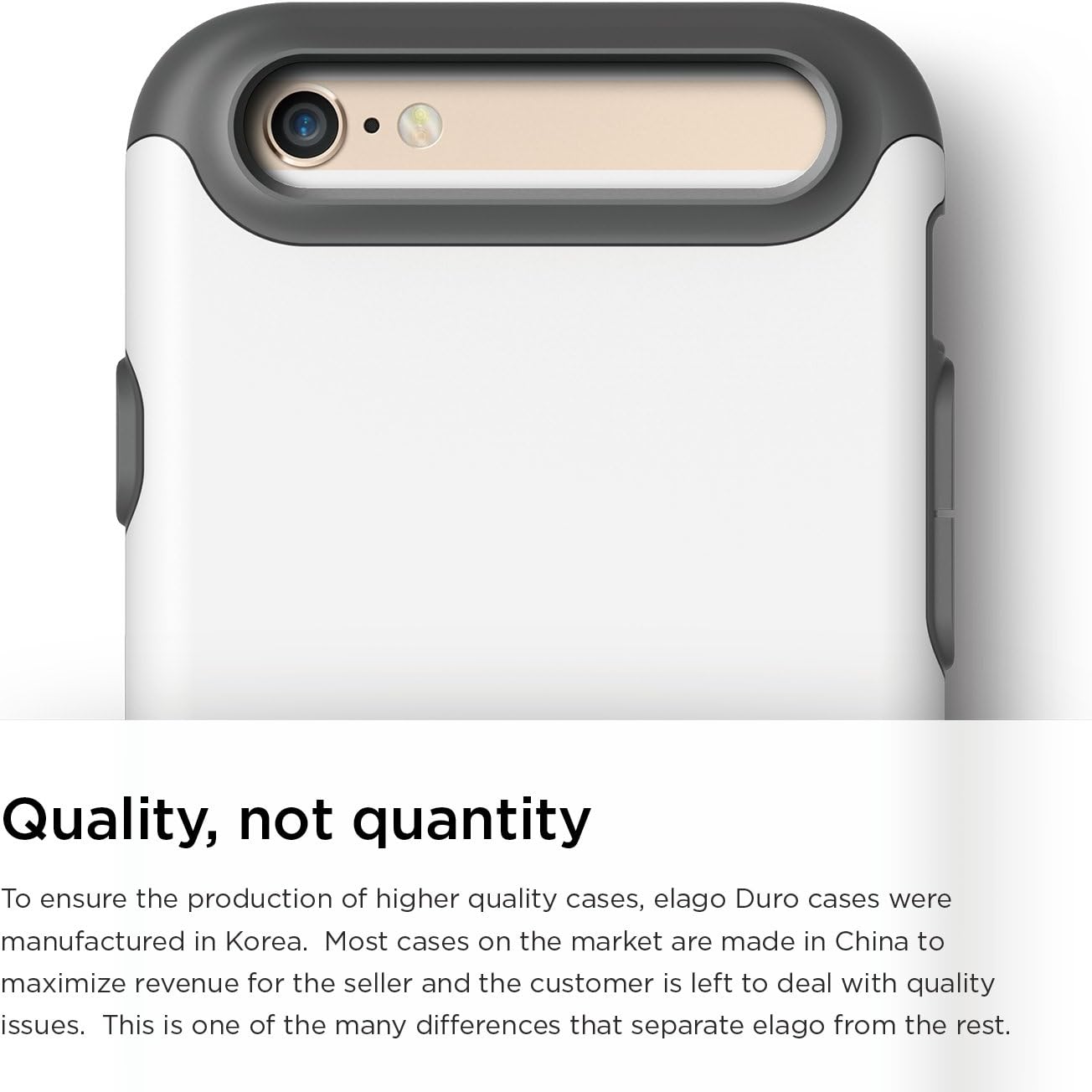 elago iPhone 6S Case, [Duro][Dark Grey/White] - [Premium Armor][Heavy Shock Absorption][Dual Layers] – for iPhone 6/6S
