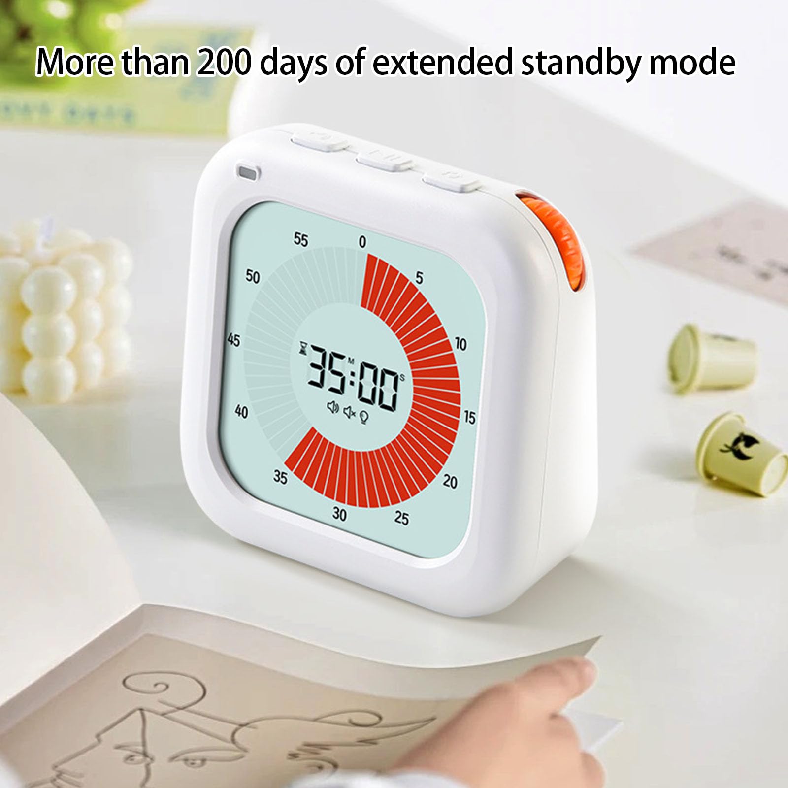 Temporizador visual para protección ocular con 3 modos de alarma