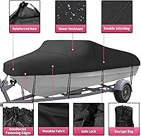 Vista 2 de NEXCOVER Cubierta para Barco Remolcable, Longitud: 14'-16' Ancho de Manga: hasta 68", Cubierta Impermeable de Servicio Pesado, Se Adapta a Cascos