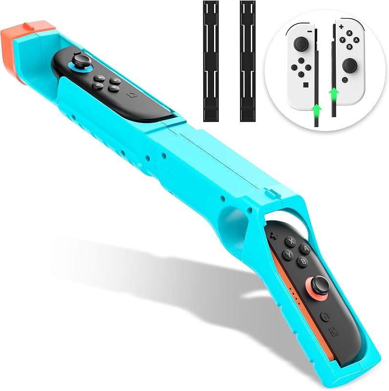 FANPL Game Gun para Nintendo Switch 2/1/OLED Joy Con, Joycon Controller Grip para Sniper Elite, Hunting Simulator, Wolfenstein 2, Splatoon, Big Buck Hunter Arcade y otros juegos de disparos