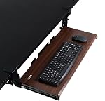 VIVO Large Height Adjustable Under Desk Keyboard Tray, C-clamp Mount System, 27(33 Including Clamps) x 11 inch Slide-Out Platform Computer Drawer for Typing, Black, MOUNT-KB05HB