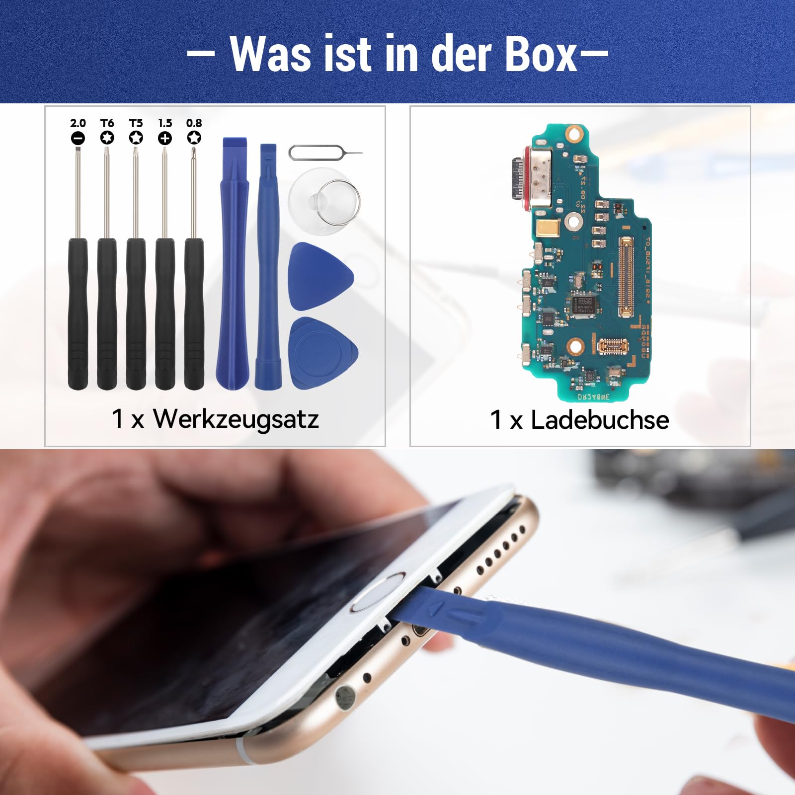 RongZy Dock Connector für Samsung Galaxy S23 Ultra 5G S918B Ladebuchse mit Flex Kabel kompatibel mit Samsung Galaxy S23 Ultra 5G S918B USB Typ C Ladeport Ersatz