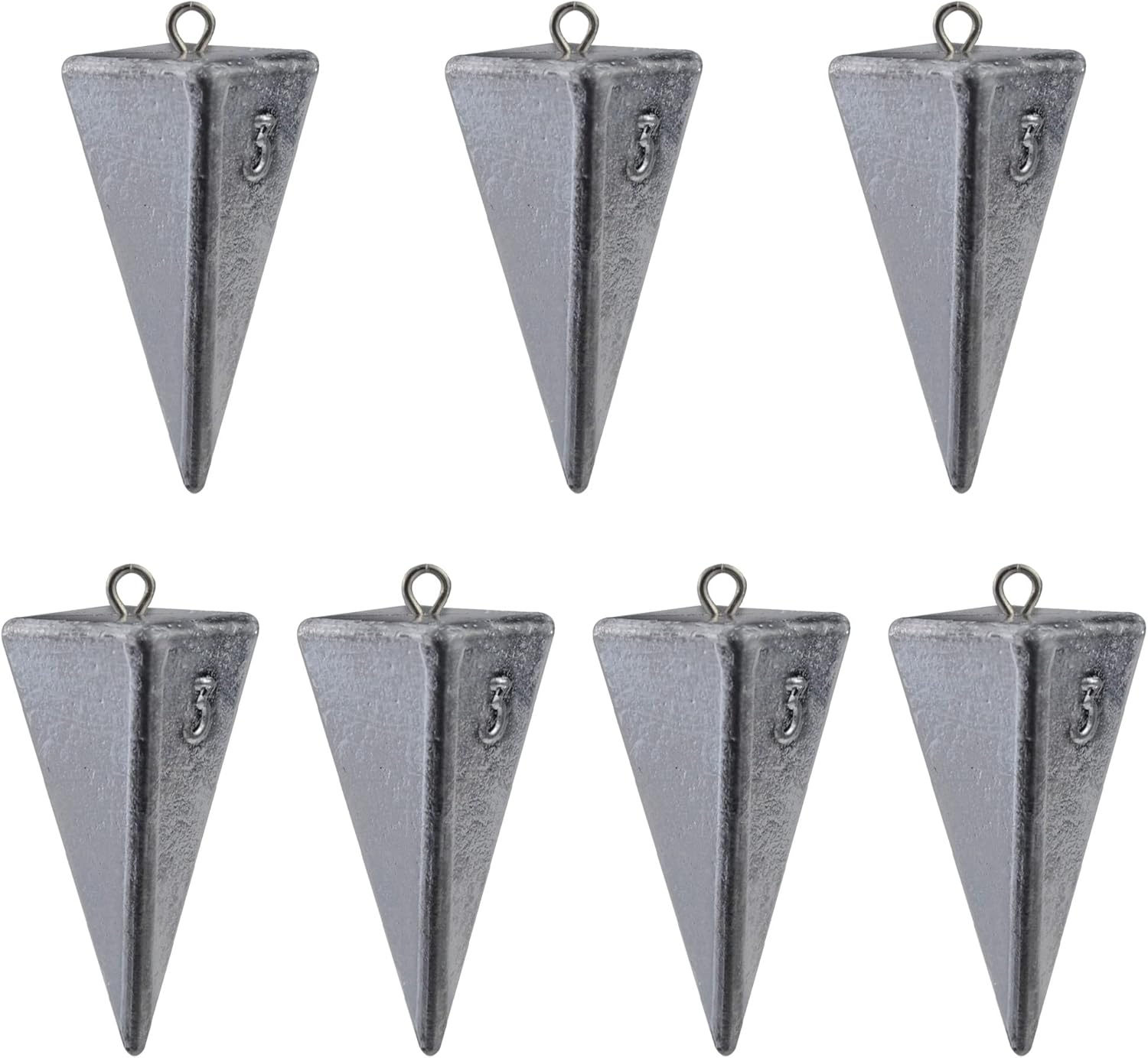 Pyramid Sinkers 釣り用重り 海水釣り シンカー おもり ナマズ リグ サーフ フィッシングタックルギア ボックス付き