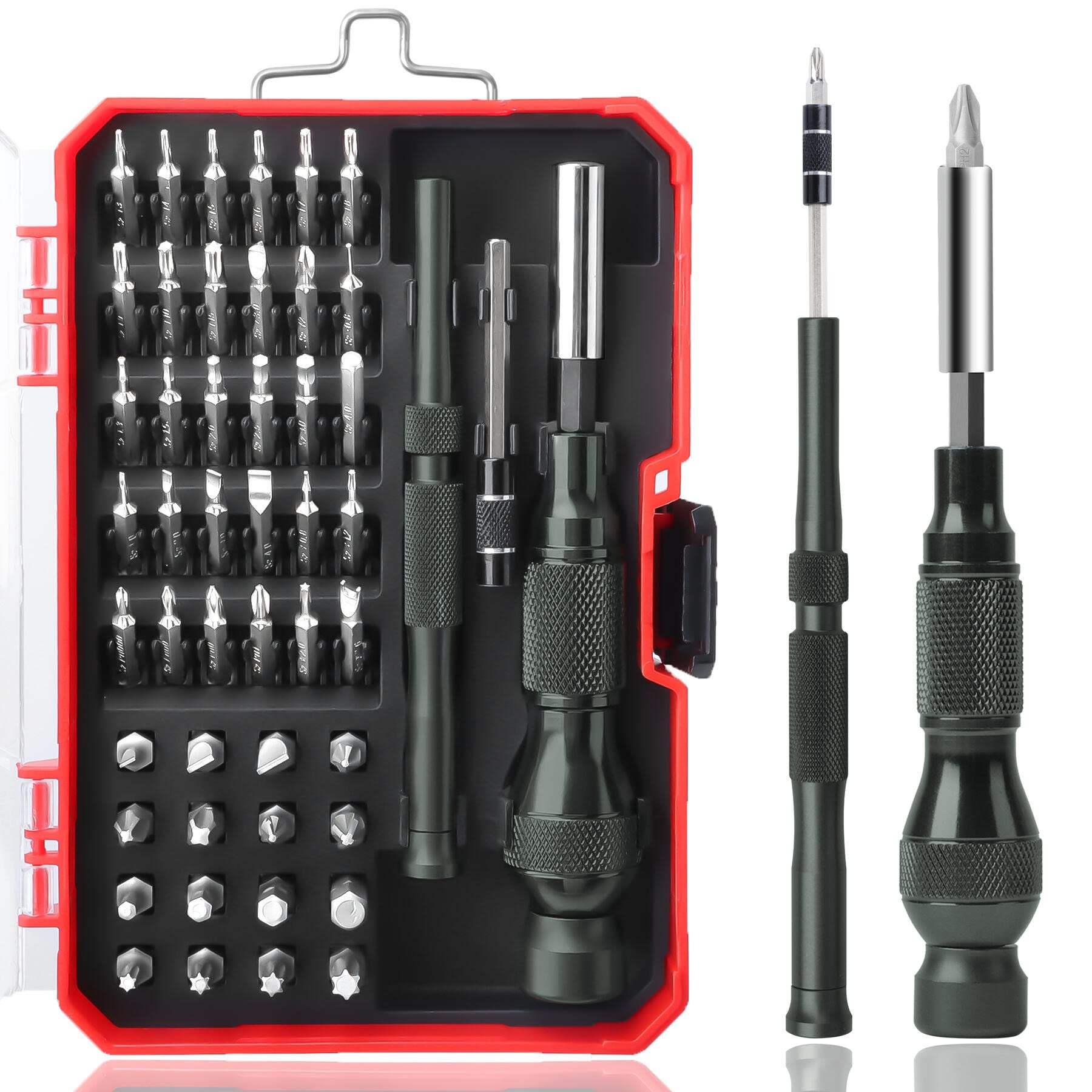 Precision Screwdriver Set/Screwdriver Bit Kit, LLNDEI Aluminum Alloy Screwdriver Set 50PCS-Magnetic Multi Bits, Professional Repair Tool Kit for DIY Electronics Repair, Household Repair, Gift for Men