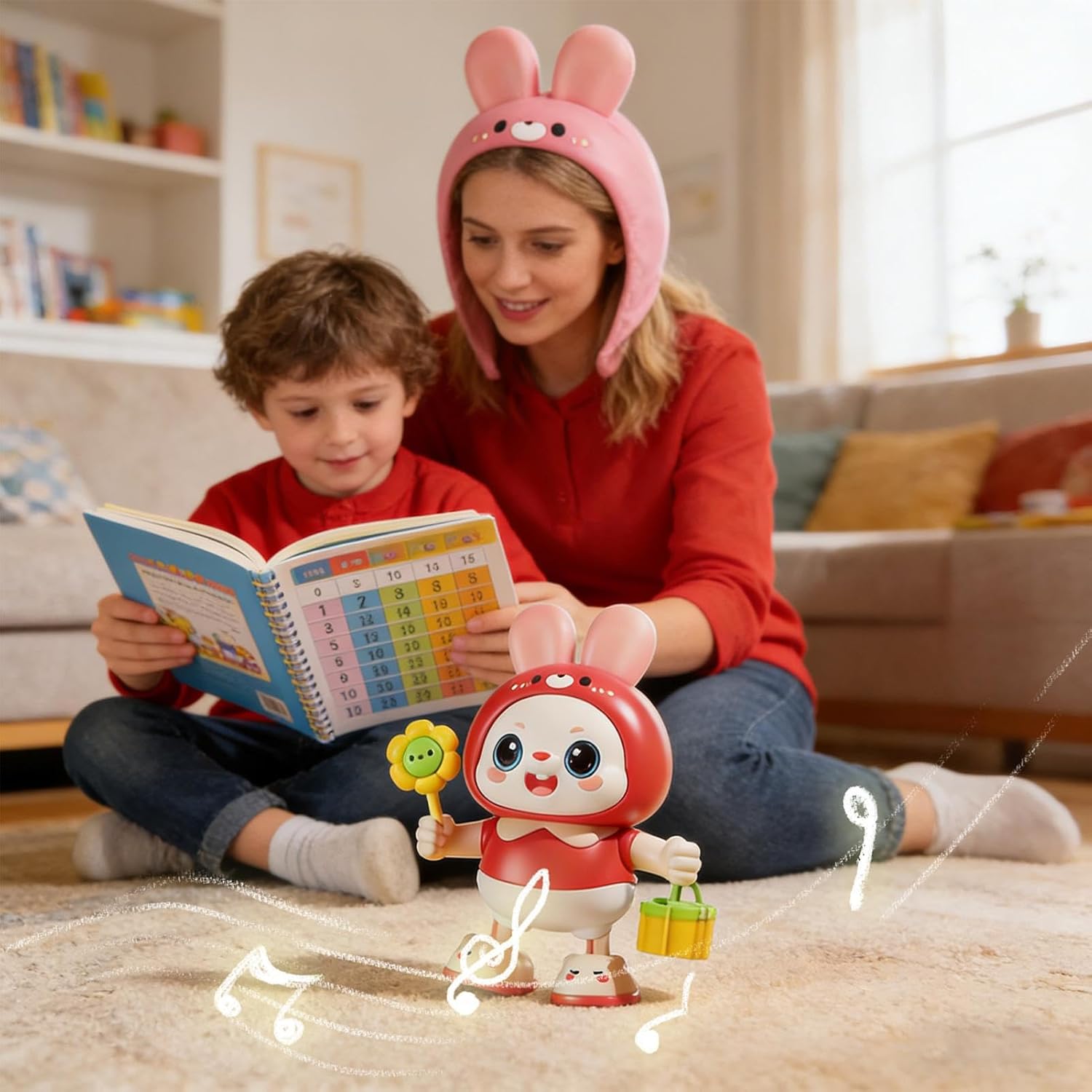 Rabbit Toys For Kids,Ballerina Pet With 48 Songs - Easter Bunny Interactive Electric Toy | For Training Headlifting, Boys and Girls, Bedside Table,