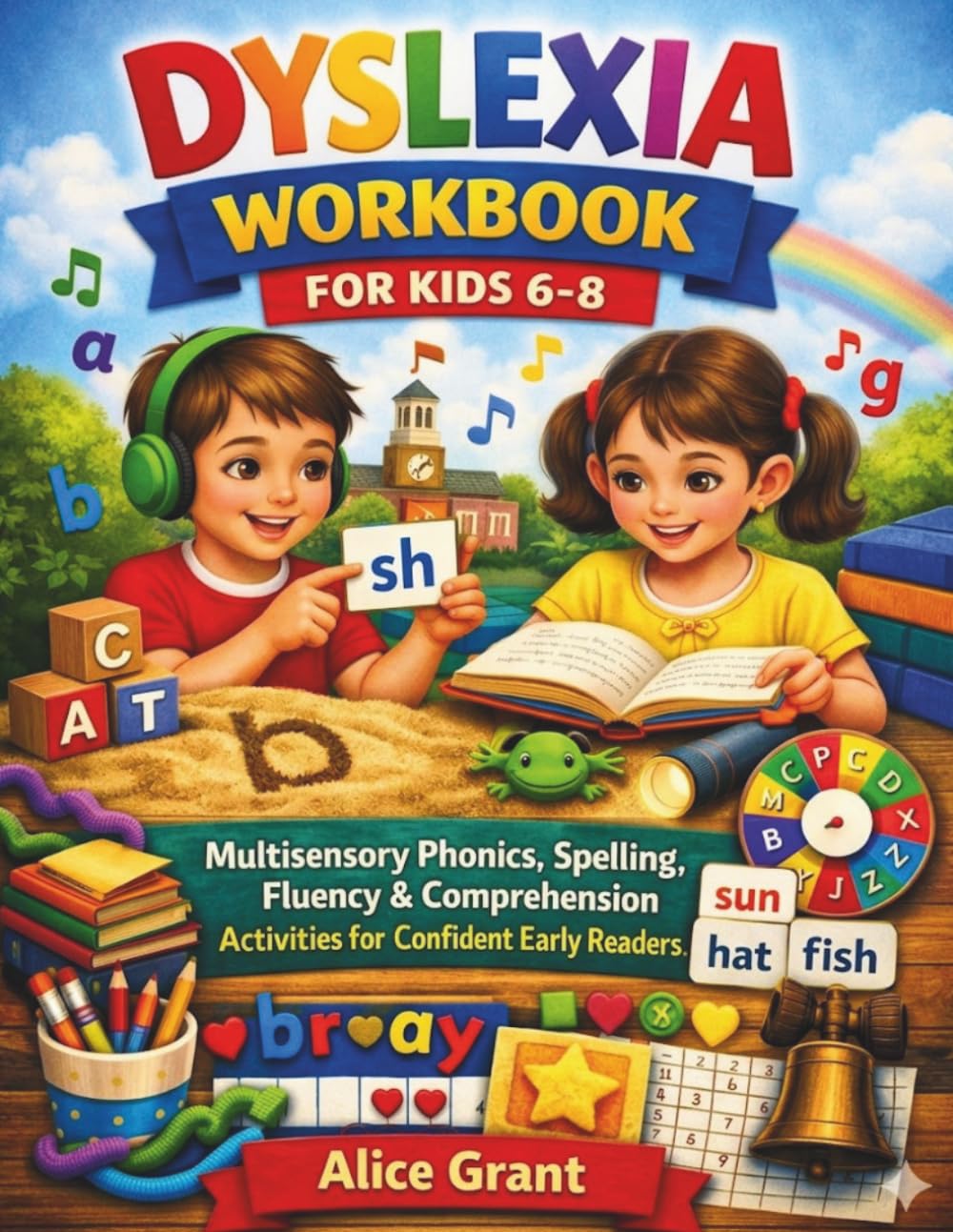 Dyslexia Workbook for Kids 6-8: Multisensory Phonics, Spelling, Fluency & Comprehension Activities for Confident Early Readers