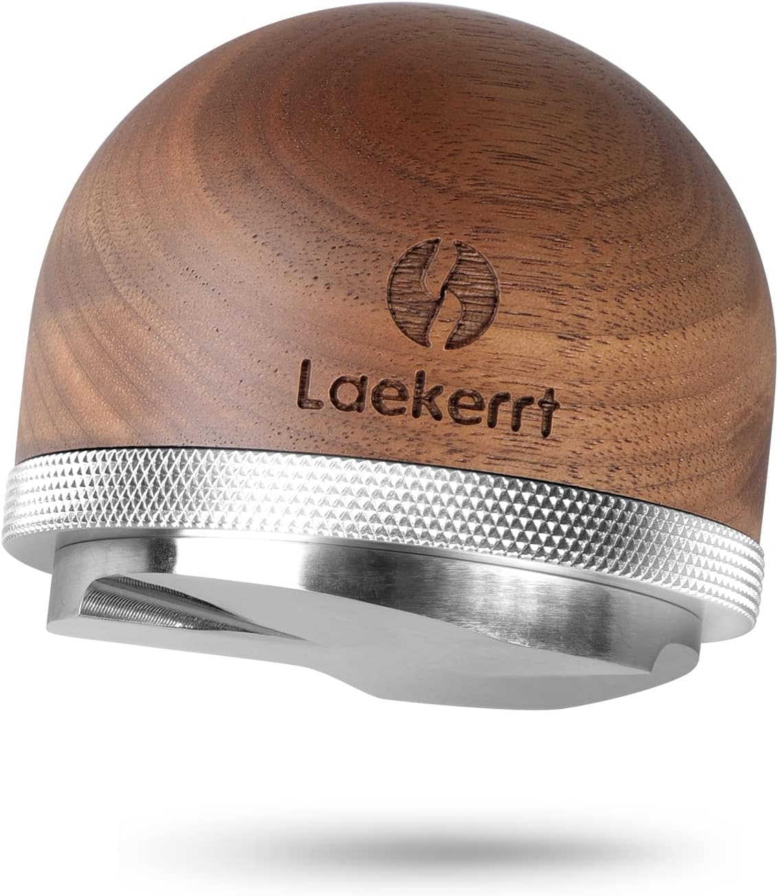 53mm Coffee Distributor & Tamper, Laekerrt Stainless Steel Base Coffee Leveler with Unique Spherical Wood Handle, Fits for Breville Espresso 54mm Portafilter, Adjustable Depth Espresso Hand Tampers