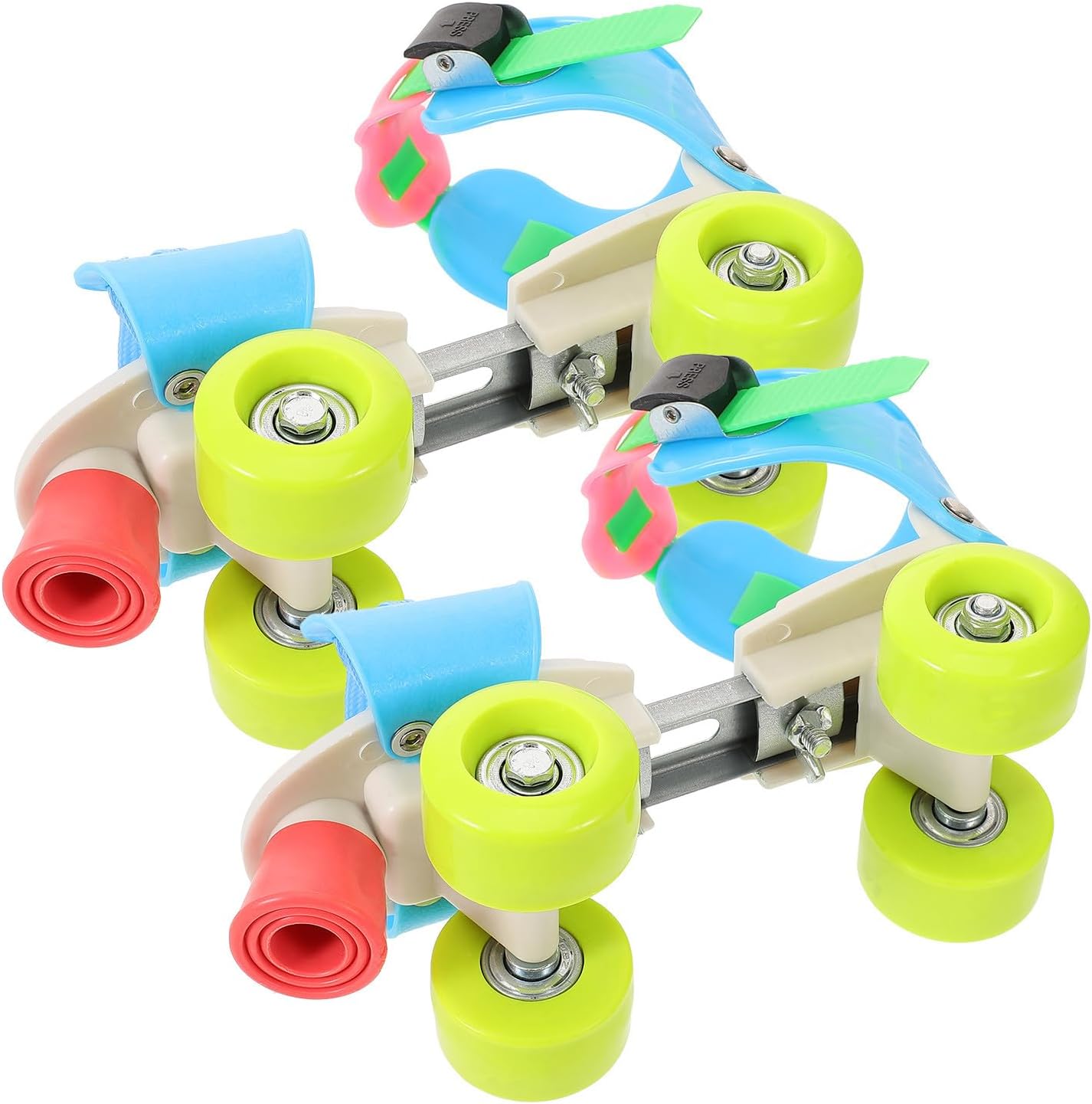 Mikinona Adjustable Protective Roller Skates for Stable Four-Wheel Design Lightweight Skating Shoes Suitable for Beginners Sport and Outdoor Fun