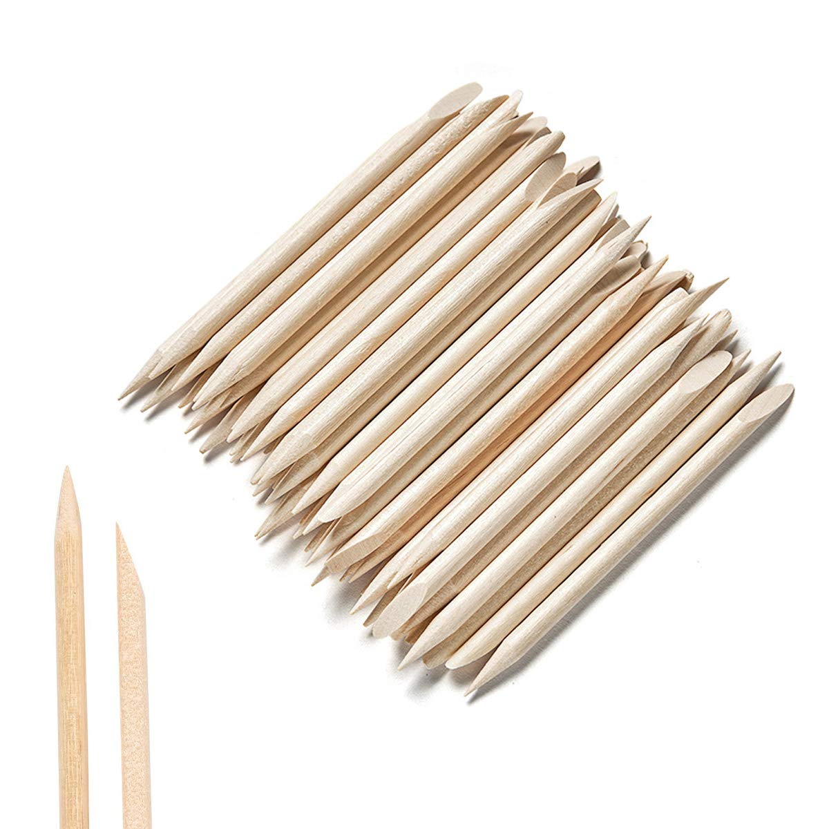 AMOSTBY Orange Sticks For Nails - 150PCS Wooden Cuticle Pusher Stick Cuticle Pusher,4.5 inch Nails Cuticle Remover Tools for Manicure Pedicure