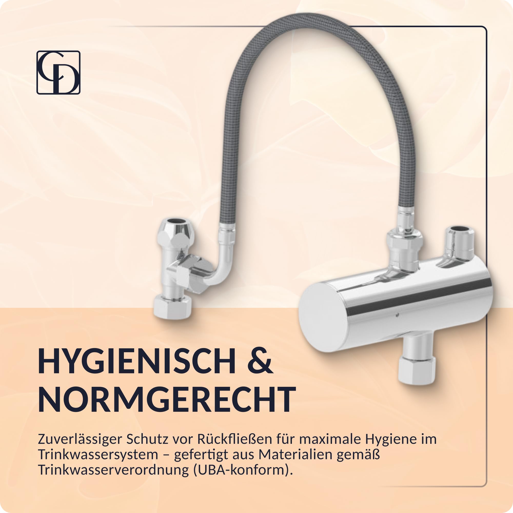 Eckventil-Thermostat Set 1/2 Zoll Chrom I Eckventil mit Thermostat und präziser Temperaturregelung I Wasseranschluss Ventil für Dusche und Waschbecken I Thermostatventil für Badinstallation