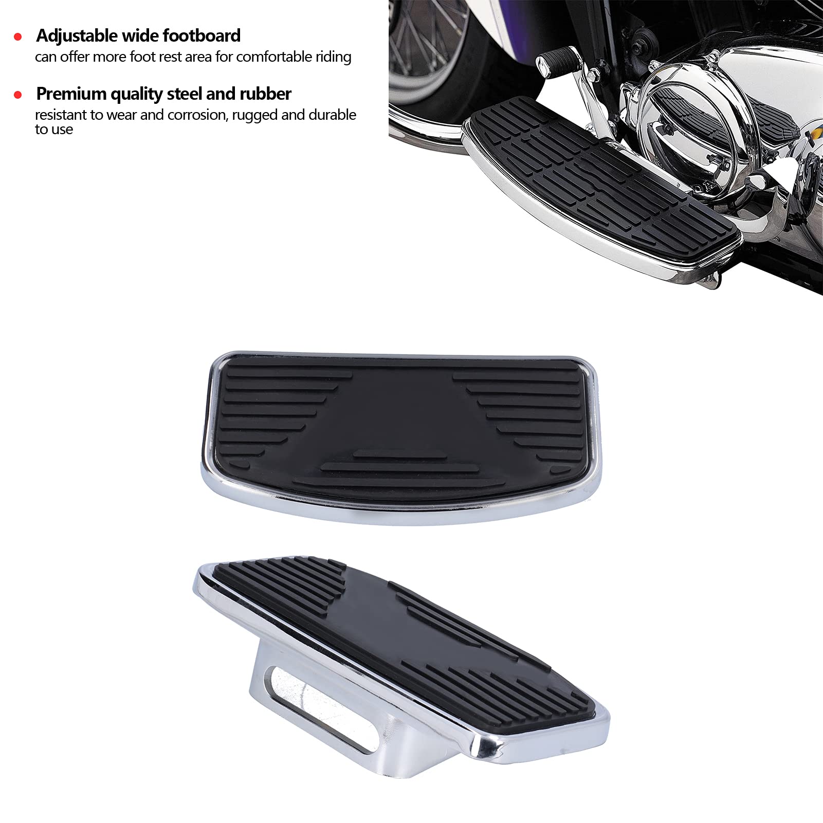 Estribos para Motocicleta, Reposapiés Ajustables para Motocicleta, Reposapiés Antideslizante, Kit de Montaje para Estribo Trasero para Pasajero, para Hon da VTX1300 VTX1800