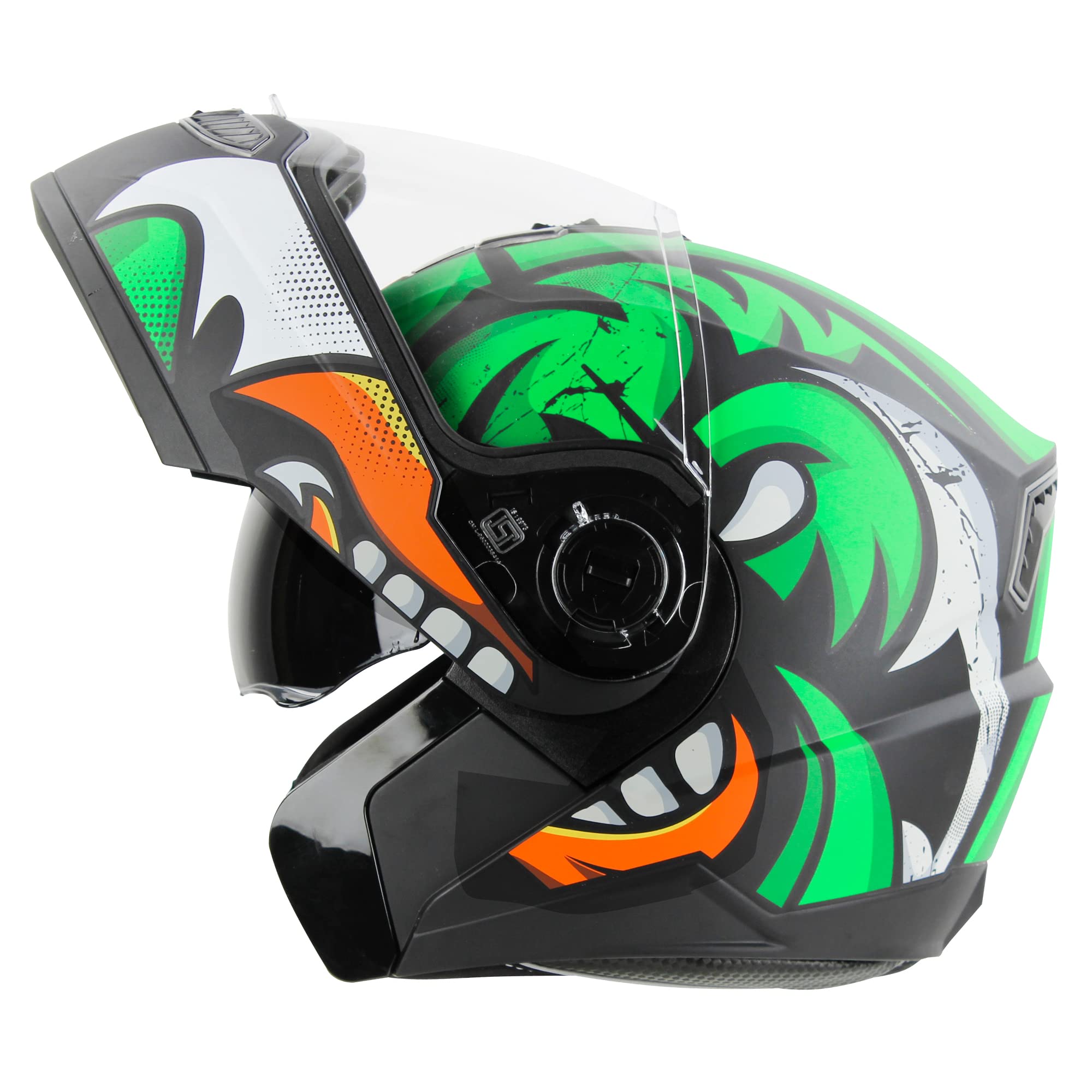 Steelbird SBA-7 Angry Bird ISI Certified Flip-Up Helmet for Men and Women with Inner Smoke Sun Shield-image-35