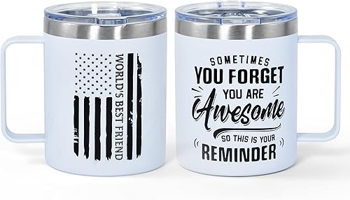 Miniatura 9 de AGH Regalos de Navidad para mujeres  Taza de café aislada con asa de 20 onzas, regalo de cumpleaños inspirador You're Awesome You're Awesome para