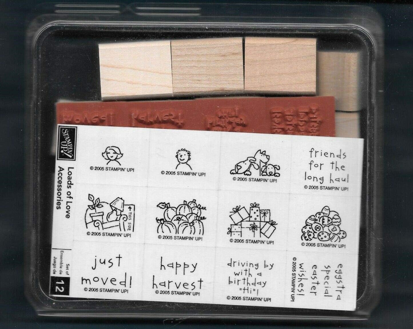 Rubber Stamps Truck Loads of Love Accessories Set Pick-Up Word Stamp for Teaching Card Making, DIY Crafts, Scrapbooking