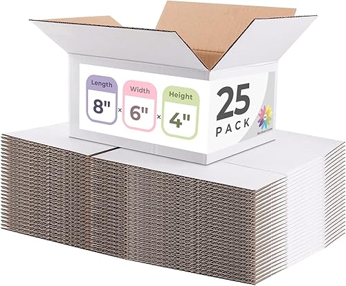 Mat Board Center, caja de correo de 8 x 6 x 4, caja de correo para pequeñas empresas, caja de embalaje de regalo pequeña, envío de cartón corrugado,