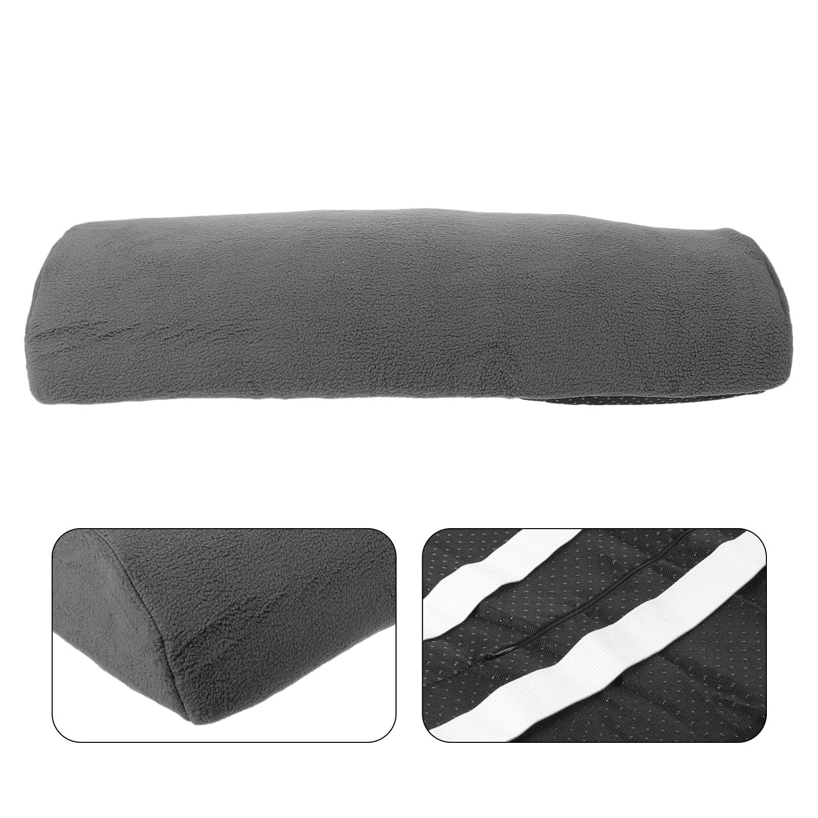 POPETPOP Almohada para Piernas Ergonómica Media Luna Espuma de Alta Densidad y Forro de Pelusa, Cojín Elevado para Dormir Adecuado para Largas Sesiones Sentado y Camping